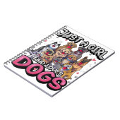 Gewoon een meisje dat van Dogs Funny Puppy Hondenl Notitieboek (Linkerzijde)