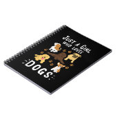 Gewoon een meisje dat van Dogs Hondenliefhebber Gi Notitieboek (Linkerzijde)