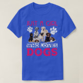 Gewoon een meisje dat van Dogs houdt - Funny Puppy T-shirt (Design voorkant)