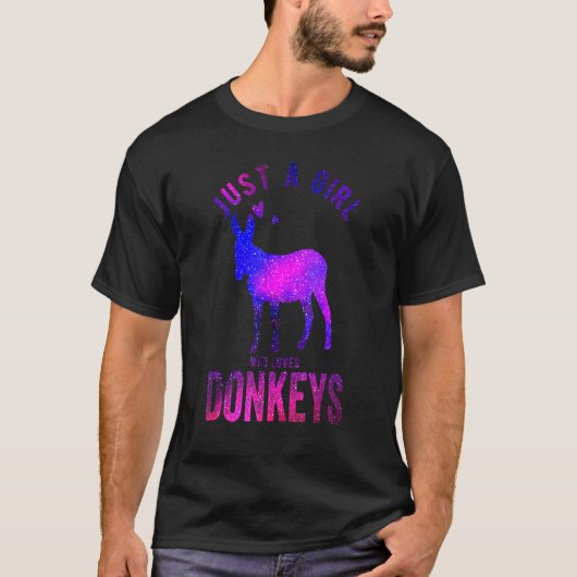 Gewoon een meisje dat van Donkey Donkey houdt T-shirt (Voorkant)