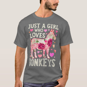 Gewoon een meisje dat van Donkeys houdt Funny Donk T-shirt