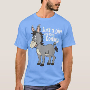 Gewoon een meisje dat van Donkeys houdt, Mule dier T-shirt