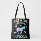 Gewoon een meisje dat van Donkeys houdt Tote Bag (Voorkant)