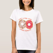 Gewoon een meisje dat van donuts houdt, nationale  t-shirt (Voorkant)
