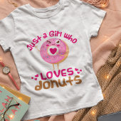 Gewoon een meisje dat van Donuts houdt T-shirt
