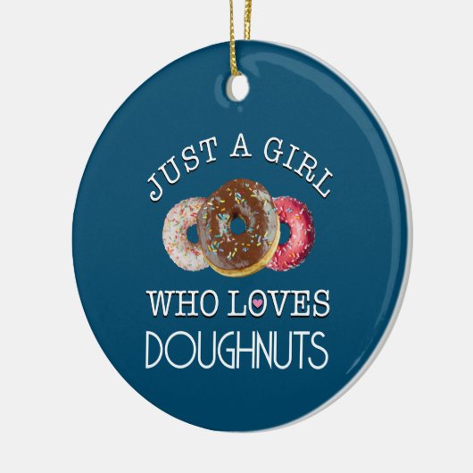 Gewoon een meisje dat van Doughnuts houdt Keramisch Ornament (Links)