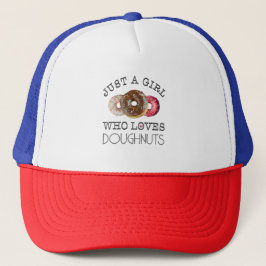 Gewoon een meisje dat van Doughnuts houdt Trucker Pet