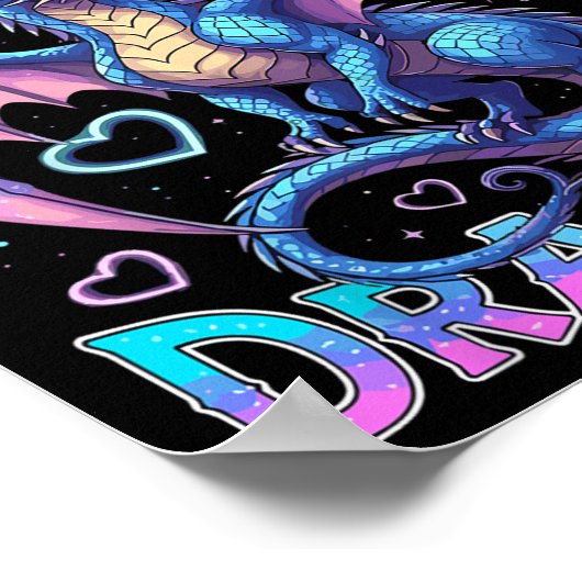 Gewoon een meisje dat van Dragons houdt Poster (Hoek)