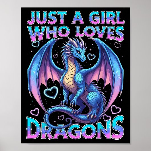 Gewoon een meisje dat van Dragons houdt Poster (Voorkant)