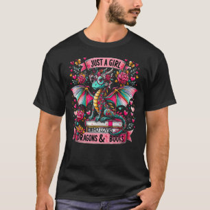 Gewoon een meisje dat van draken en boeken houdt D T-shirt