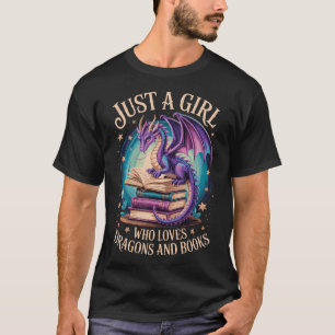 Gewoon een meisje dat van draken en boeken houdt t-shirt
