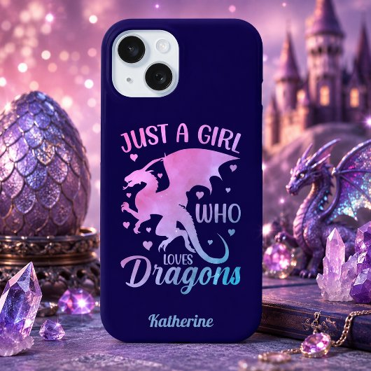 Gewoon Een Meisje Dat Van Draken Houdt - Fantasie Case-Mate iPhone Case