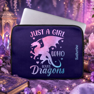 Gewoon Een Meisje Dat Van Draken Houdt - Fantasie Laptop Sleeve