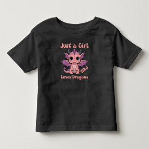 Gewoon een meisje dat van draken houdt kinder shirts