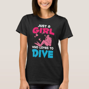 Gewoon Een Meisje Dat Van Duiken Houdt Funny Scuba T-shirt