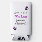 Gewoon een meisje dat van Duitse herders houdt Seltzer Blikjeskoeler (Achterkant)