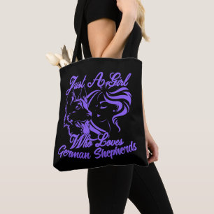 Gewoon een meisje dat van Duitse herders houdt Tote Bag