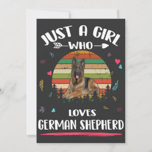 Gewoon Een Meisje Dat Van Duitse Herders Klassiek Kaart