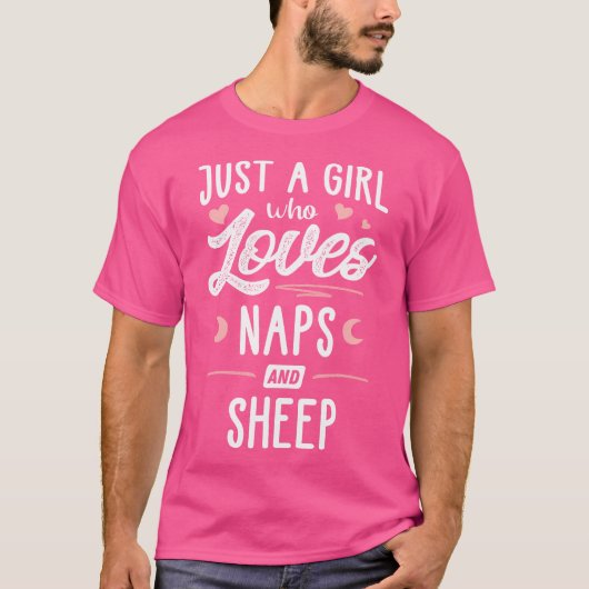 Gewoon een meisje dat van dutjes en schapenvrouwen t-shirt (Voorkant)