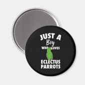 Gewoon een meisje dat van Eclectus Parrot houdt Magneet (Voorkant / Achterkant)