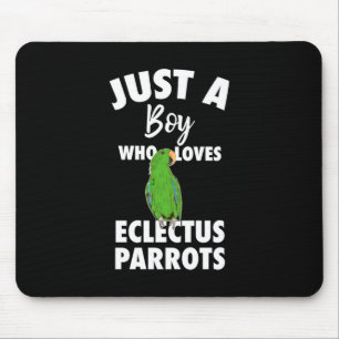 Gewoon een meisje dat van Eclectus Parrot houdt Muismat