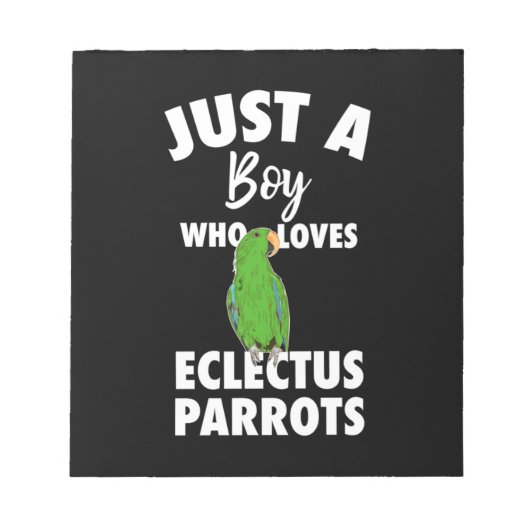 Gewoon een meisje dat van Eclectus Parrot houdt Notitieblok (Voorkant)