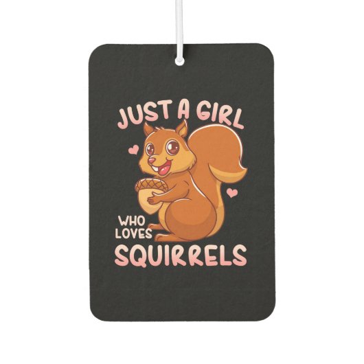 Gewoon een meisje dat van eekhoorns houdt luchtverfrisser (Voorkant)