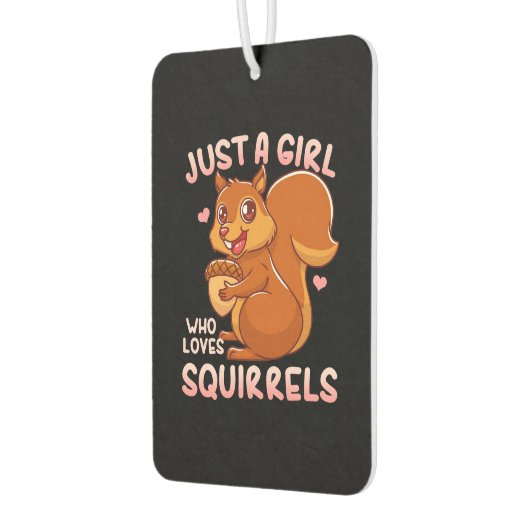 Gewoon een meisje dat van eekhoorns houdt luchtverfrisser (Links)