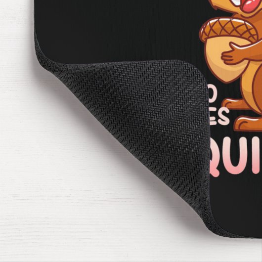 Gewoon een meisje dat van eekhoorns houdt muismat (Hoek)