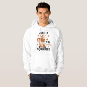 Gewoon een meisje dat van eekhoorntjes houdt hoodie (Voorkant volledig)