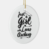 Gewoon een meisje dat van een aartsaartje houdt keramisch ornament (Rechts)