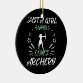 Gewoon een meisje dat van een aartsaartje houdt keramisch ornament (Rechts)