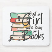 Gewoon een meisje dat van een boekenspastel houdt muismat (Voorkant)