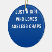 Gewoon een meisje dat van een ongebreidelde kapper keramisch ornament (Links)