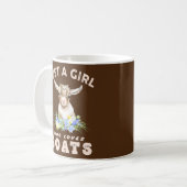 Gewoon een meisje dat van een schattige waterverf  koffiemok (Voorkant links)