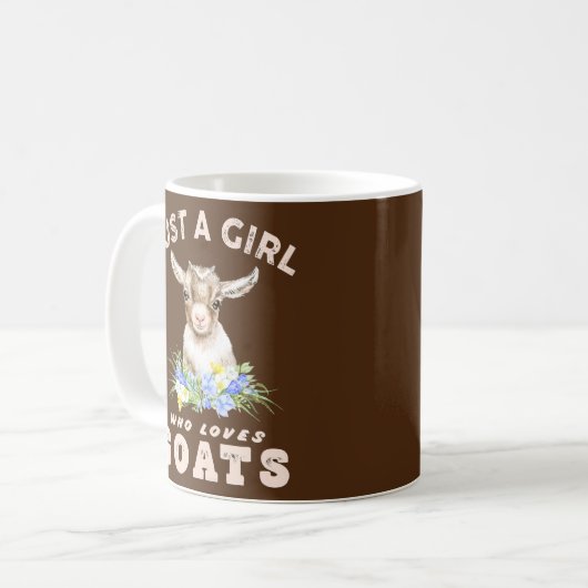 Gewoon een meisje dat van een schattige waterverf  koffiemok (Voorkant links)