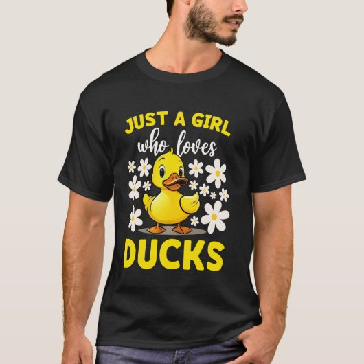 Gewoon Een Meisje Dat Van Eenden Houdt Grappige Ee T-shirt (Voorkant)