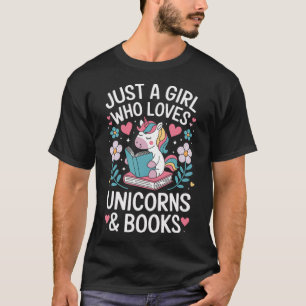 Gewoon Een Meisje Dat Van Eenhoorns En Boeken Houd T-shirt