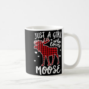 Gewoon Een Meisje Dat Van Eland Buffalo Plaid Kers Koffiemok