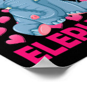 Gewoon een meisje dat van Elephants houdt Zoo Elep Poster (Hoek)