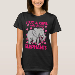 Gewoon een meisje dat van Elephants houdt Zoo Elep T-shirt