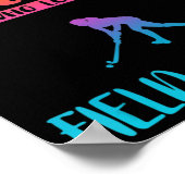 Gewoon een meisje dat van fieldhockey-fiets houdt poster (Hoek)