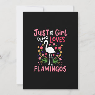 Gewoon een meisje dat van Flamingo houdt Feestdagenkaart