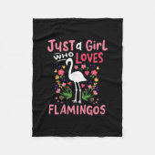 Gewoon een meisje dat van Flamingo houdt Fleece Deken (Voorkant)