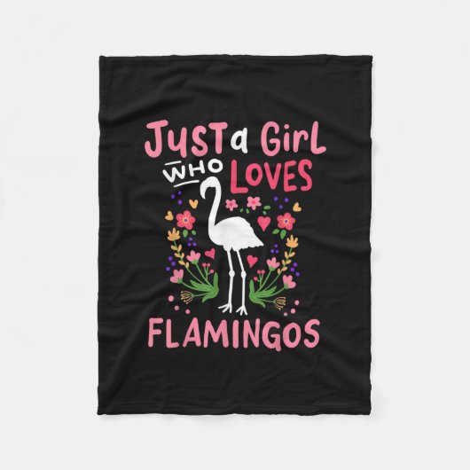 Gewoon een meisje dat van Flamingo houdt Fleece Deken (Voorkant)
