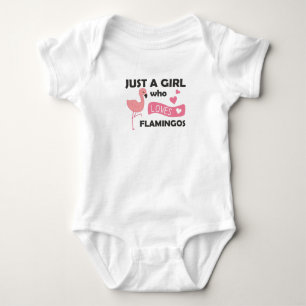 Gewoon een meisje dat van Flamingos Cute Animal ho Romper