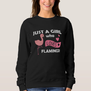 Gewoon een meisje dat van Flamingos Cute Animal ho Trui