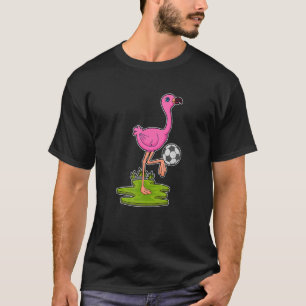 Gewoon een meisje dat van flamingos houdt en voetz t-shirt