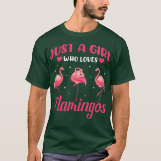 Gewoon een meisje dat van flamingo's houdt t-shirt