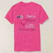 Gewoon een meisje dat van Flamingos Tropical Bird T-shirt (Design voorkant)